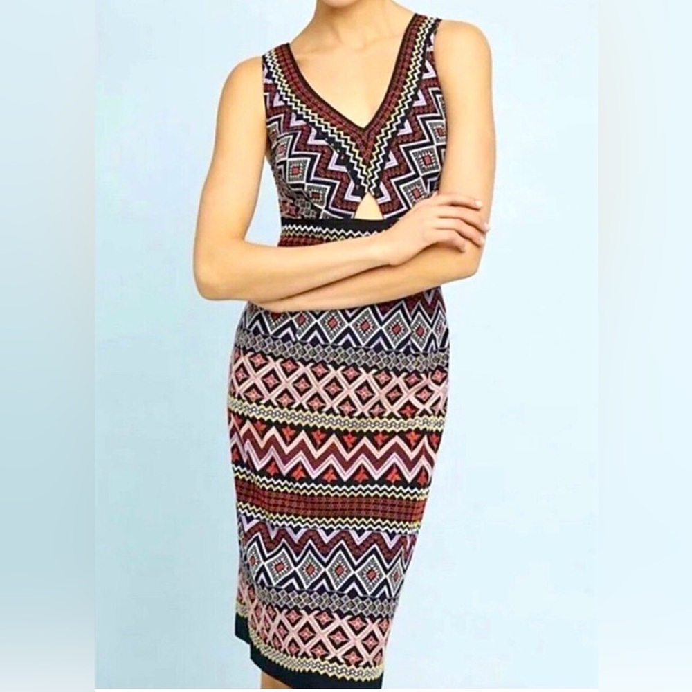 Anthropology Akemi + Kin geo embroidered dress, size 4